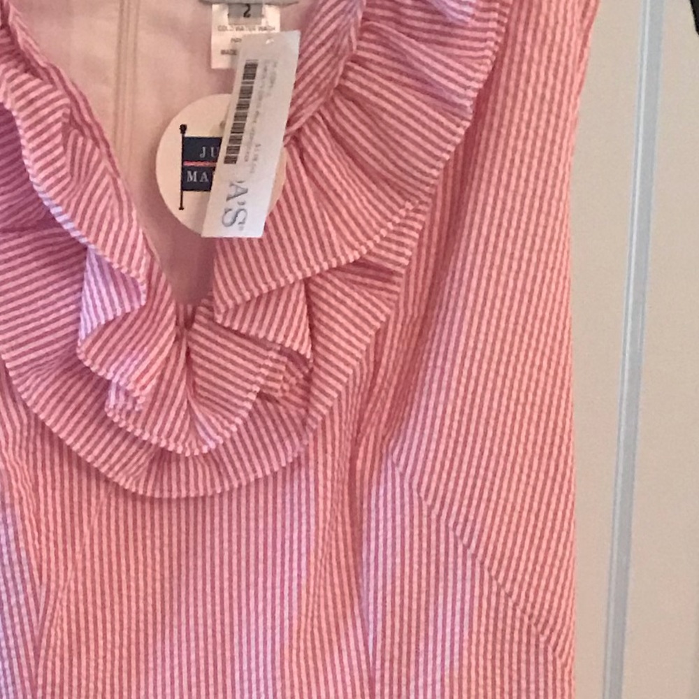 NWT pink & white stripe dress by Just Madras sz 2